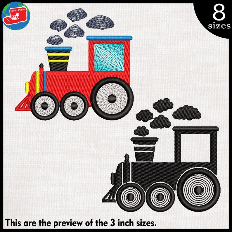 Machine Embroidery Steam Engine Eatsy Train Embroidery Design – Vintage Steam Locomotive (digital Download ...