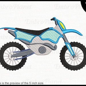 Motocross Bike - Design for Embroidery Machine Instant Download Digital Graphic Full File Stitch Motor Cross Race Boy 93e