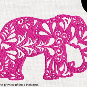 Zentangle Elephant V1 - Ontwerp voor borduurmachine Digitaal grafisch ontwerp bestand Stitch Instant Download Commercieel gebruik silhouet 34e