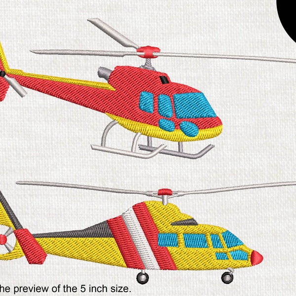 Helicopters - Designs for Embroidery Machine Instant Download digital file stitch 62e