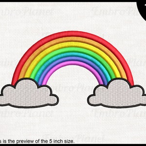 Cute Rainbow- Design for Embroidery Machine Instant Download digital file stitch sign icon symbol pattern cartoon color abstract 1066e