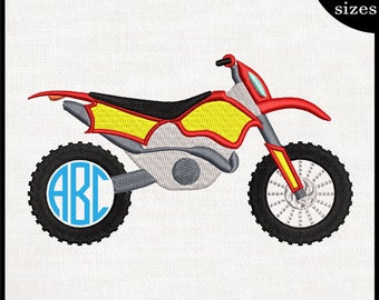 Diseños de bordado de motocross: Archivos para máquina de bordar (Descarga digital)