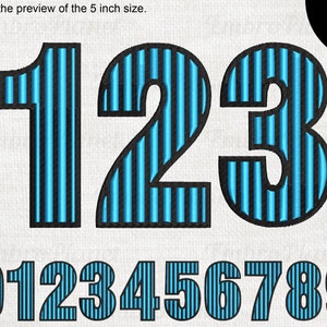 Straight Stripe Lines Numbers - Designs for Embroidery Machine Instant Download digital file stitch 121e