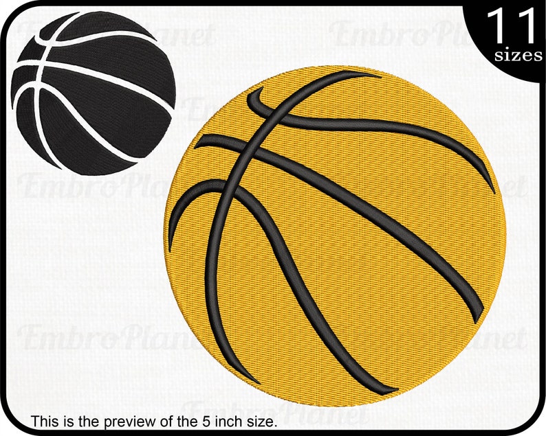 Basketball Balls Designs for Embroidery Machine Instant Download digital embroidering files stitch Commercial Use game ball 186e image 1