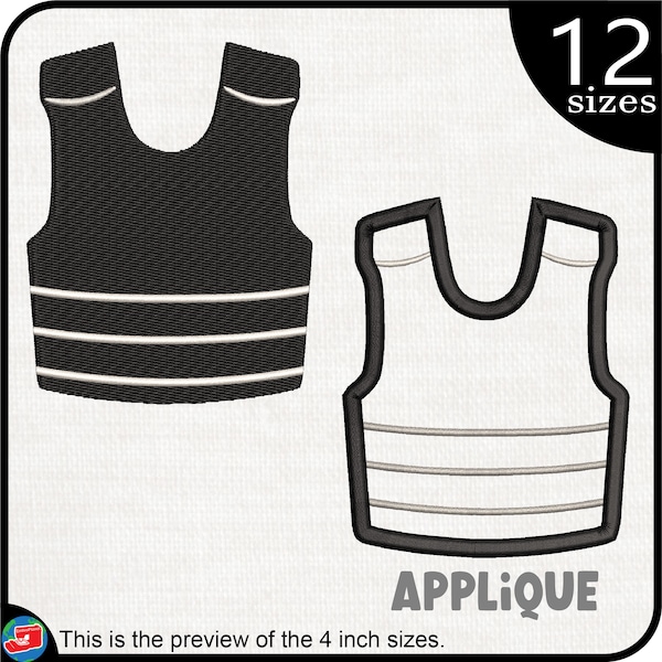 Armored Vest - Designs for Embroidery Machine Instant Download digital files applique full stitch police vest protect kevlar 1835e