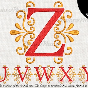 V5 Regal Letters UVWXYZ - Projetos para máquina de bordar Download instantâneo de arquivo digital ponto sinal ícone padrão símbolo de desenho animado letra 1190e