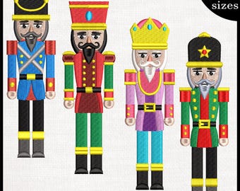 Diseños de bordado de Cascanueces: Archivos de puntadas navideñas (Descarga digital)