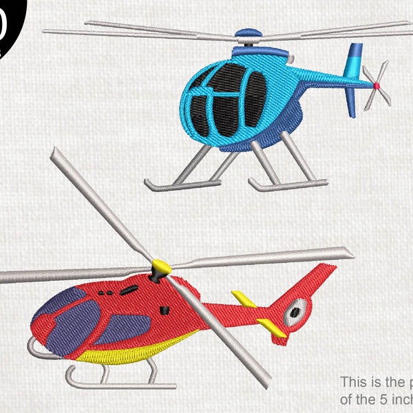 Helicopters - Designs for Embroidery Machine Instant Download digital file stitch 64e