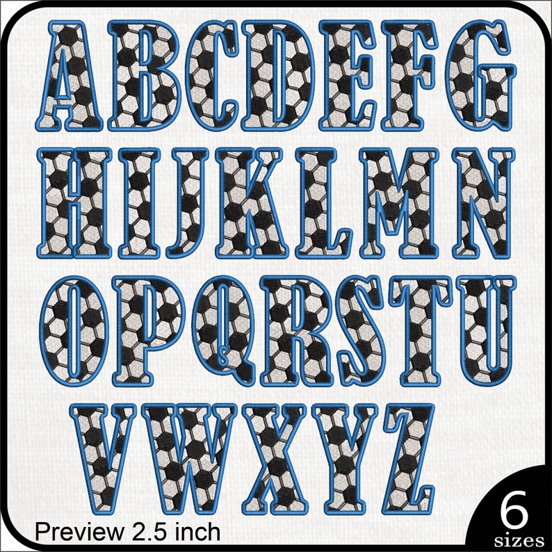 Soccer Box Letters Soccer A to Z Embroidery Designs – Full Alphabet (digital Download) - Etsy