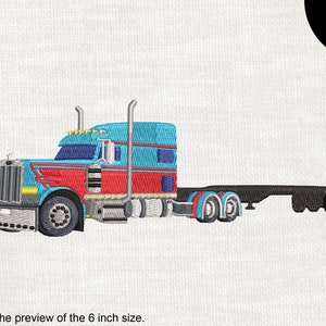 Flatbed Truck - Design for Embroidery Machine Instant Download digital embroidering file stitch cartoon 1543e