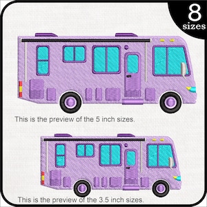 Motorhome - Design for Embroidery Machine Instant Download digital file stitch sign icon symbol pattern cartoon home house vehicle 1295e