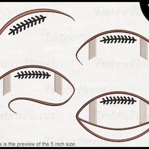 American Football Balls - Designs for Embroidery Machine Instant Download digital file stitch sign icon symbol cool outline stitch 1322e