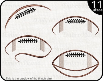 American Football Balls - Designs for Embroidery Machine Instant Download digital file stitch sign icon symbol cool outline stitch 1322e