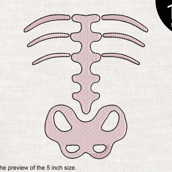 Skeleton - Design for Embroidery Machine Instant Download digital file stitch icon symbol cartoon pattern human halloween bone anatomy 1002e