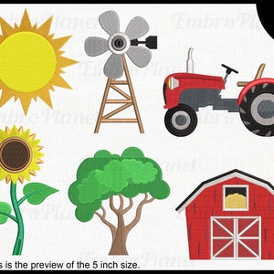 The Farm - Designs for Embroidery Machine Instant Download digital file stitch sign icon symbol cartoon set animal domestic animals 1531e