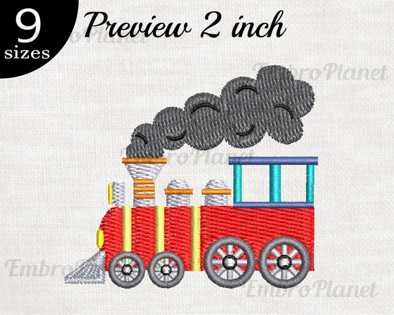 Train Designs For Embroidery Machine Instant Download Etsy