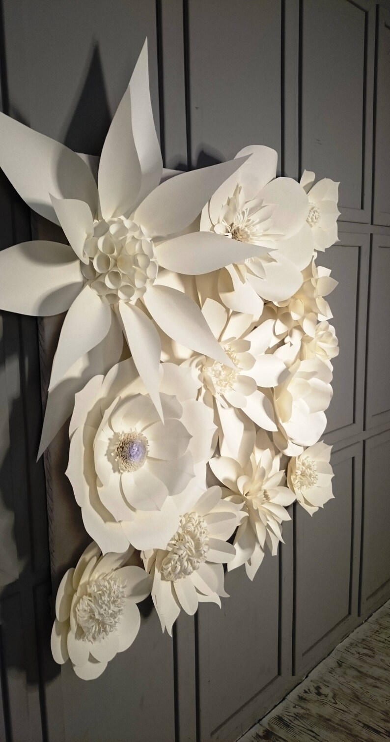 Giant Paper Flower Backdrop Large Paper Flowers Wedding Etsy