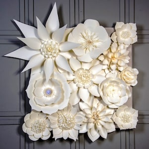 Sfondo gigante con fiori di carta, sfondo per matrimonio con fiori di carta grandi, decorazioni da parete, accessori per la fotografia, parete con fiori di carta, accessori unici per fiori