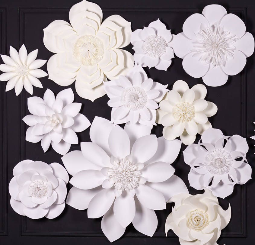 Extra Large Paper Flowers Backdrop Wedding Backdrop Paper Etsy