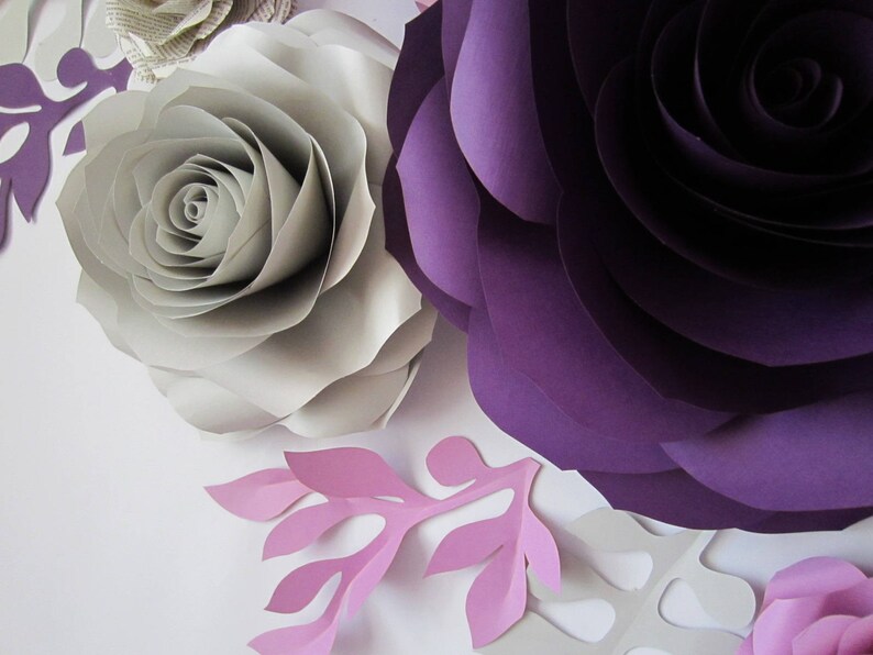 Book Pages Flowers Large Paper Flower Wall Wedding Etsy