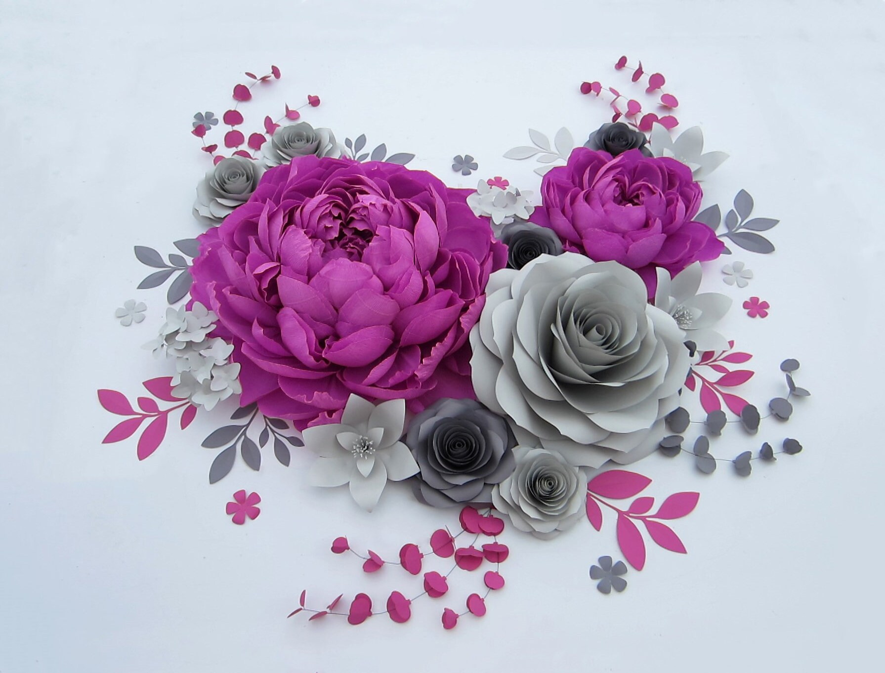 15 pcs Giant Paper Flowers for Wall Decorations Over the Bed Etsy
