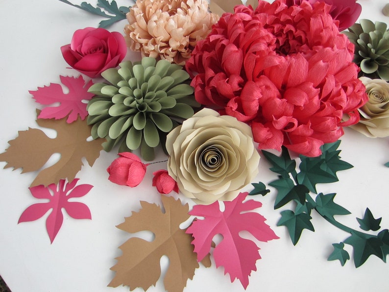 Perfectly Crafted Paper Flower Set Сhrysanthemum With Physalis Etsy