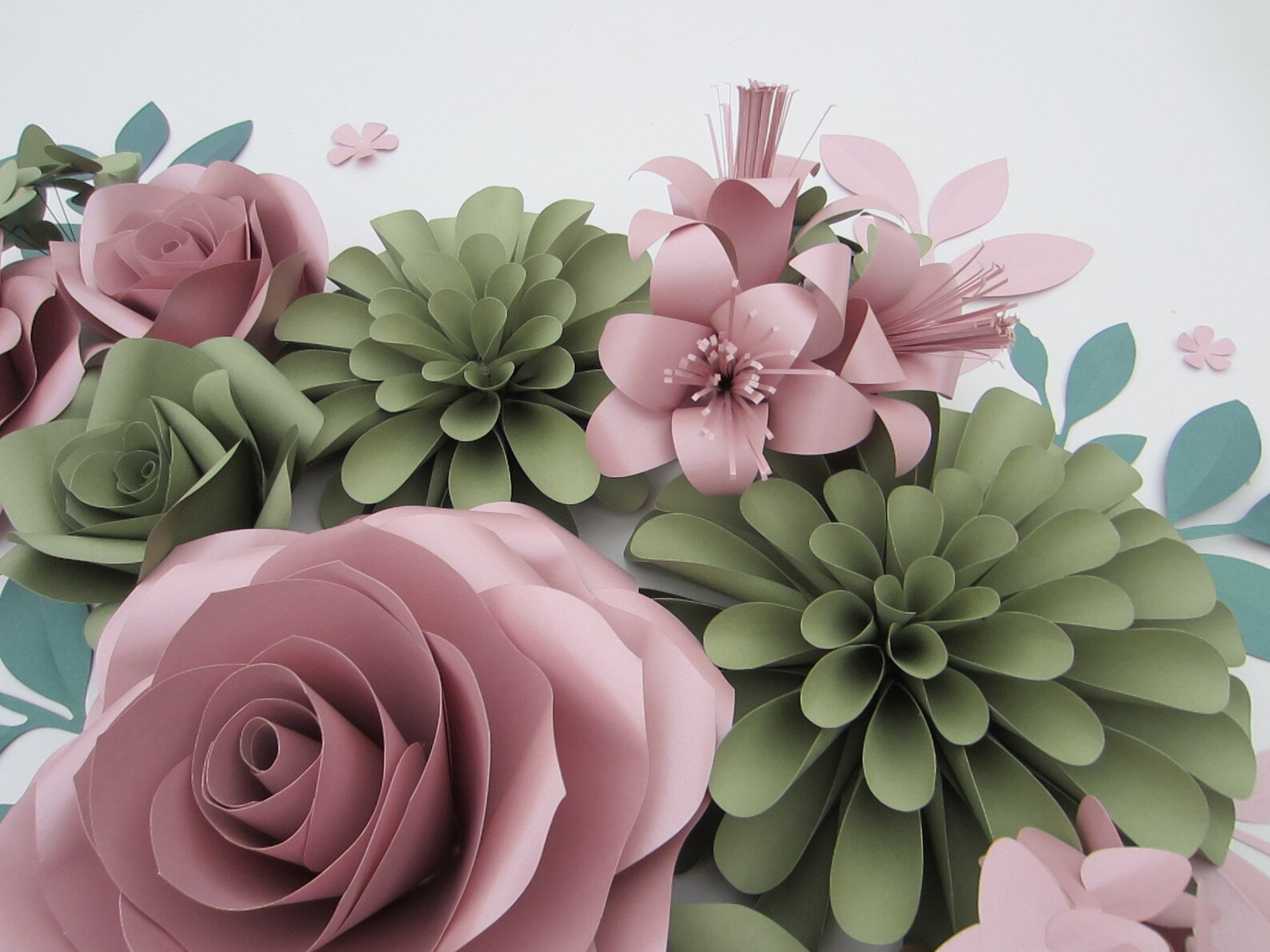 Giant Paper Flowers Wall Backdrop for Personalized Nursery Etsy