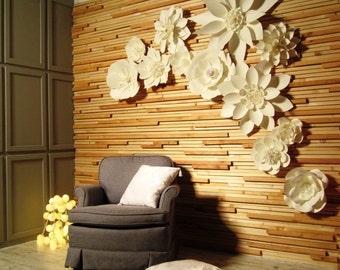 Large Cardstock Paper Flower Backdrop: Wedding Decor
