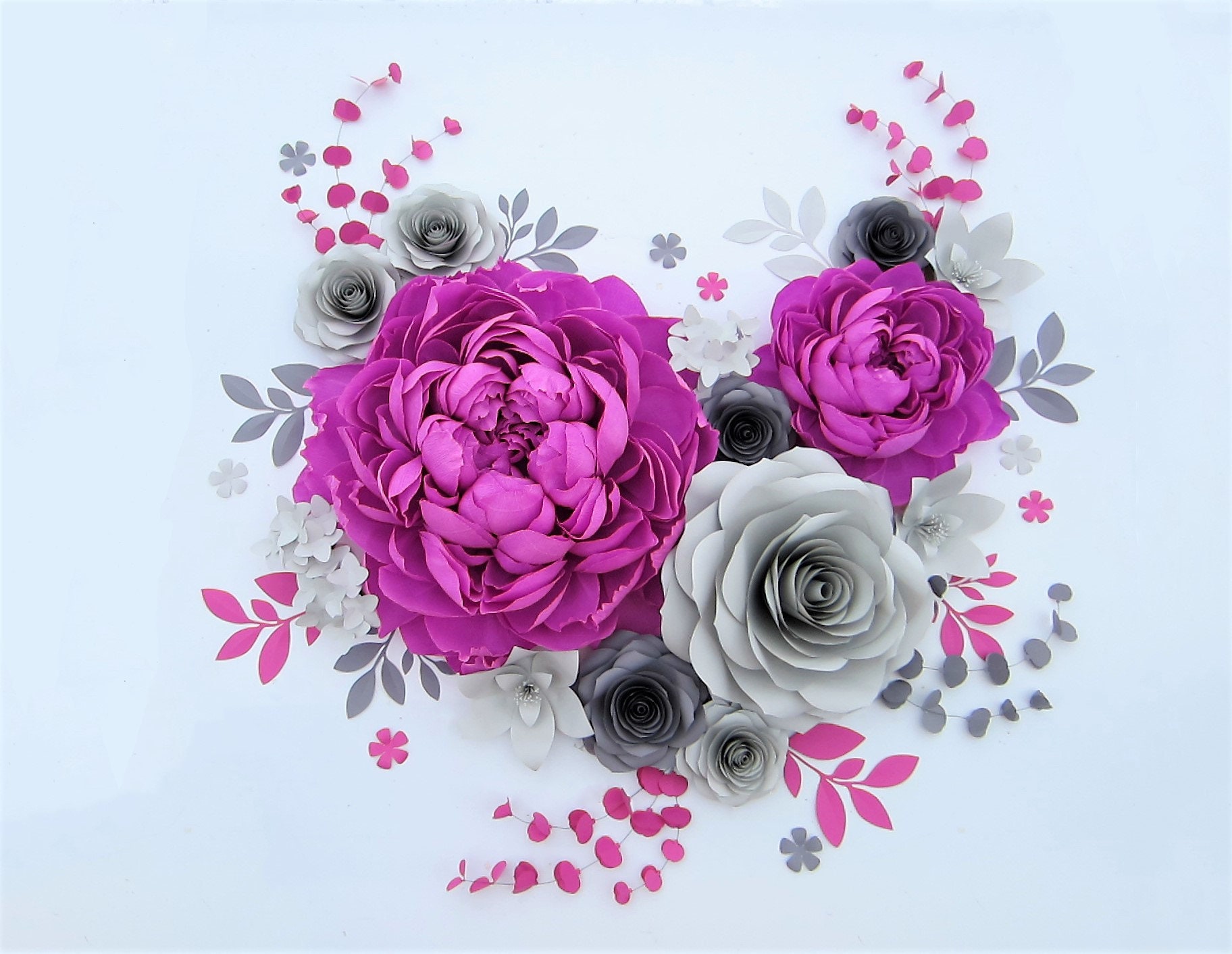 15 pcs Giant Paper Flowers for Wall Decorations Over the Bed Etsy