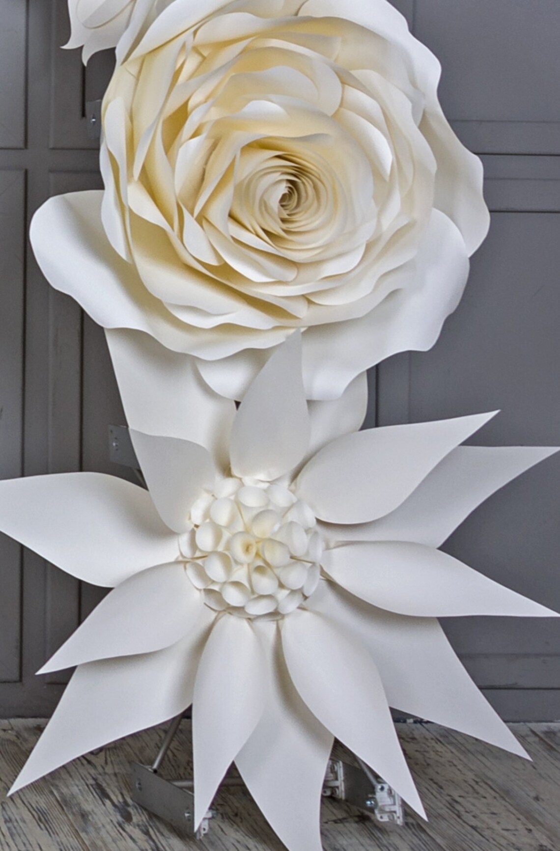 Wedding Arch Paper Flowers Wedding Venue Decoration White Etsy
