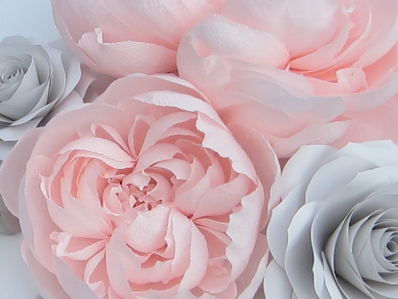 Large Crepe Paper Flowers for Wall Giant Paper Peony Etsy