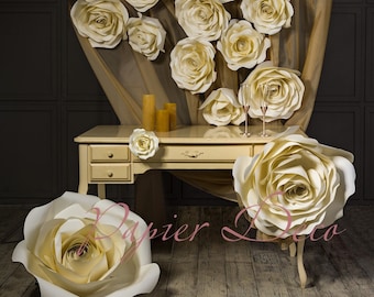 Large Paper Flower to Order by One, Paper Flower Wall, Oversized Paper Flower, Wedding Photobooth Backdrop, Wedding Flower Wall