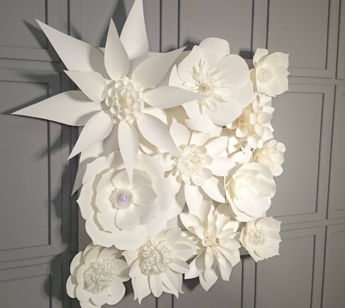 Giant Paper Flower Backdrop Large Paper Flowers Wedding Etsy