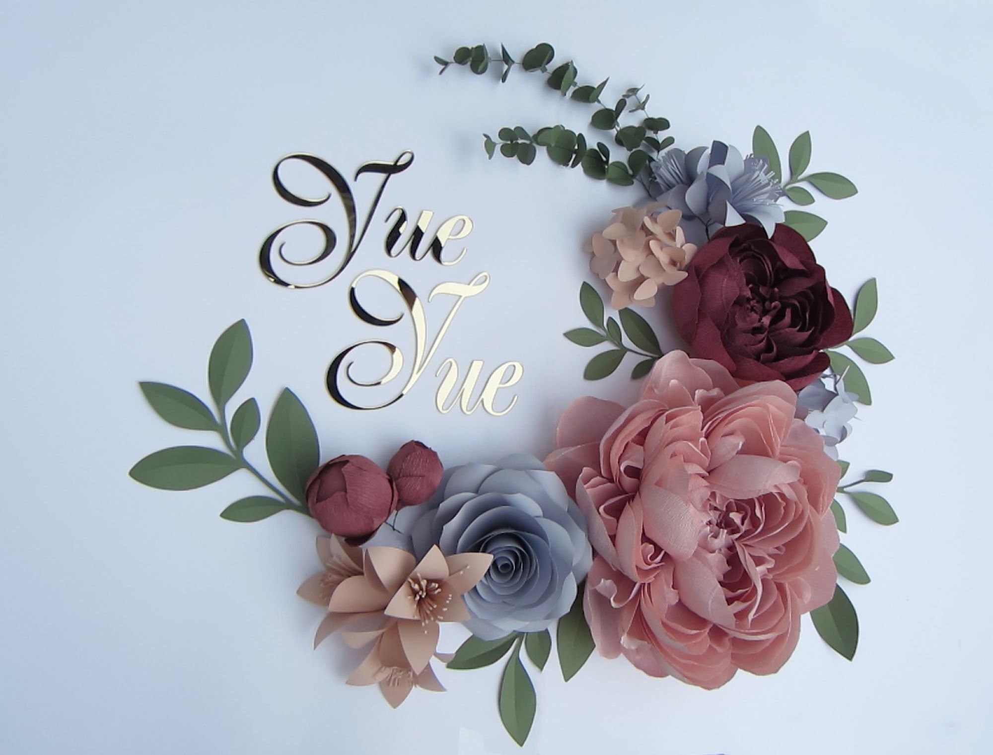 Baby Name Sign with Paper Flower Wall Decor Above Crib Etsy