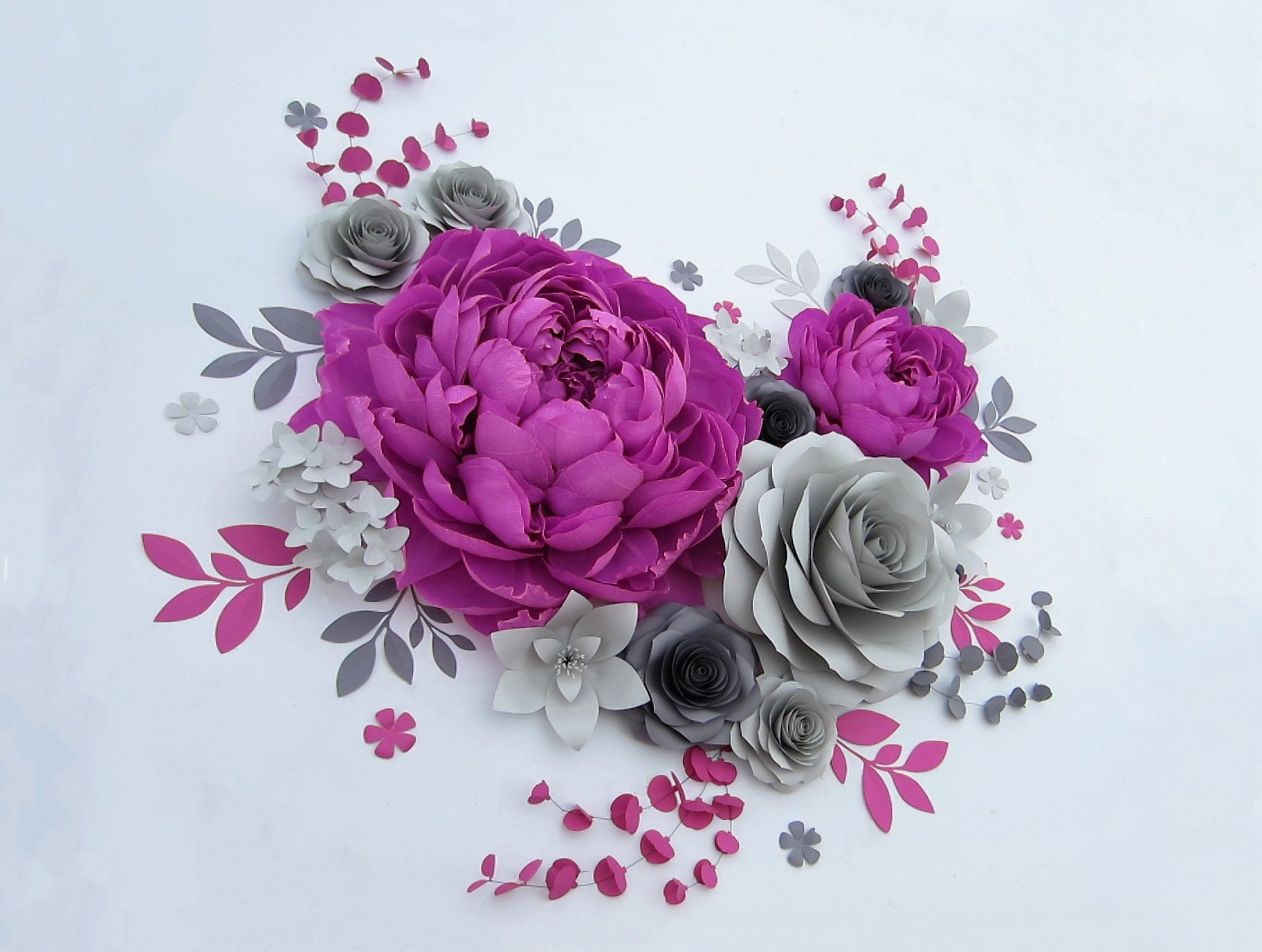 15 pcs Giant Paper Flowers for Wall Decorations Over the Bed Etsy