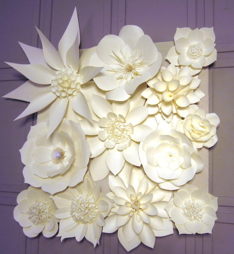 Giant Paper Flower Backdrop Large Paper Flowers Wedding Etsy