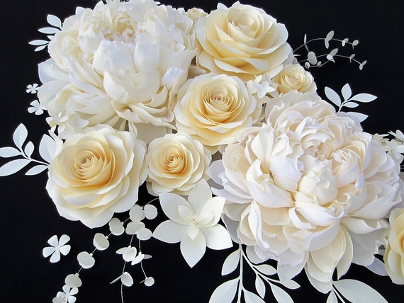 giant paper flowers wedding paper flower backdrop ceremony backdrop etsy paper flower backdrop