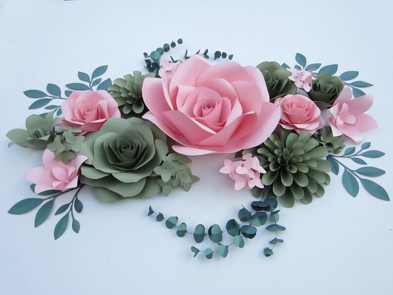 Nursery Wall Art Giant Paper Flowers Paper Flower Wall Etsy