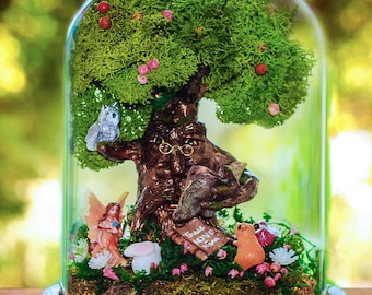 Canlierr 58 Pcs Mini Garden Accessories Set Fairy Village Miniature Fairy House Starter Kit Mini Terrarium Figurines Micro Landscape Mixed