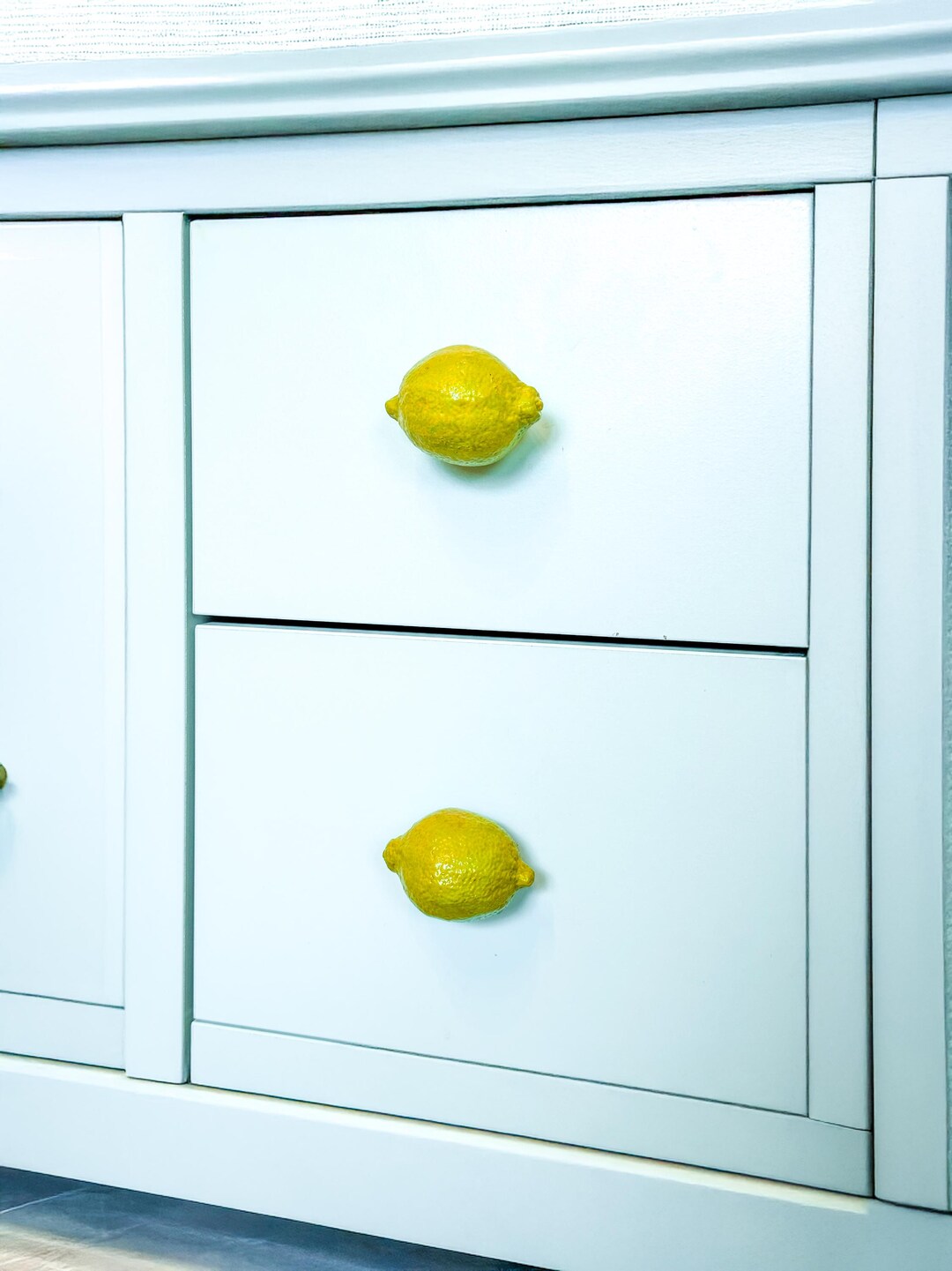 Lemon Ceramic Drawer Knob, Citrus Kitchen Cabinet Pull, Handcrafted ...