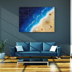 Ocean Wall art, Resin ocean Painting, Ocean Painting, Beach Wall Art, Sea, Nautical Wall Art, Ocean Art print, coastal decor, Resin art, image 1