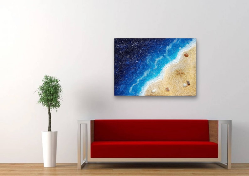 Ocean Wall art, Resin ocean Painting, Ocean Painting, Beach Wall Art, Sea, Nautical Wall Art, Ocean Art print, coastal decor, Resin art, image 7