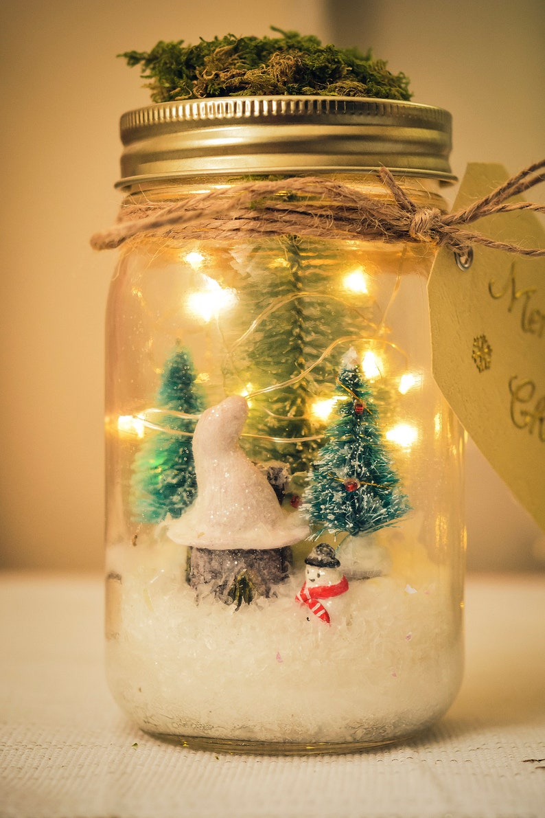 Christmas Mason Jar Lights Lighted Mason Jars Jar Light Etsy
