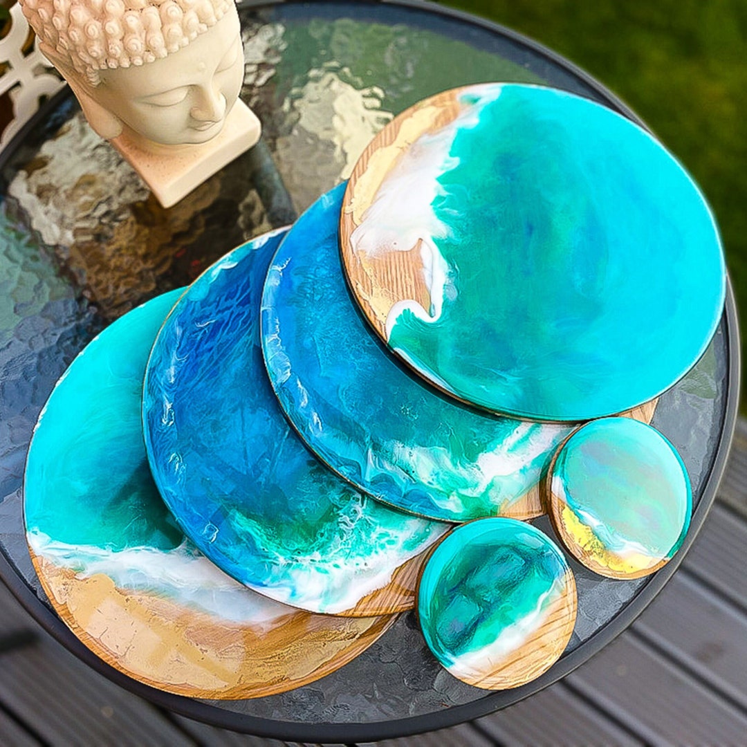 Set of 4 Circular Bamboo Placemats and Coasters, Dining Table Mats, Eco