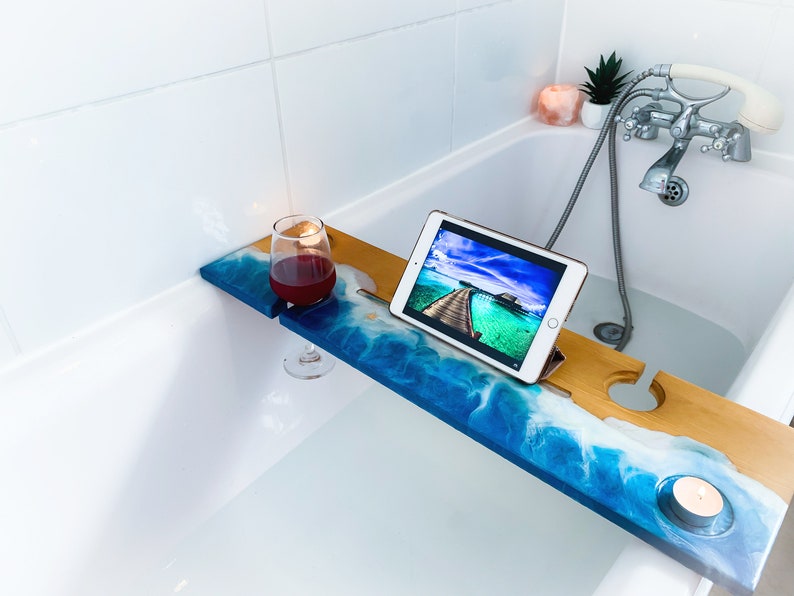 Bath Tray Wood Bathtub Tray Bath Shelf Wedding Gift Bath Etsy UK
