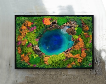 Moss Wall Art Frame: Large Preserved Moss Panel, Mother and Daughter Mother's Day gift