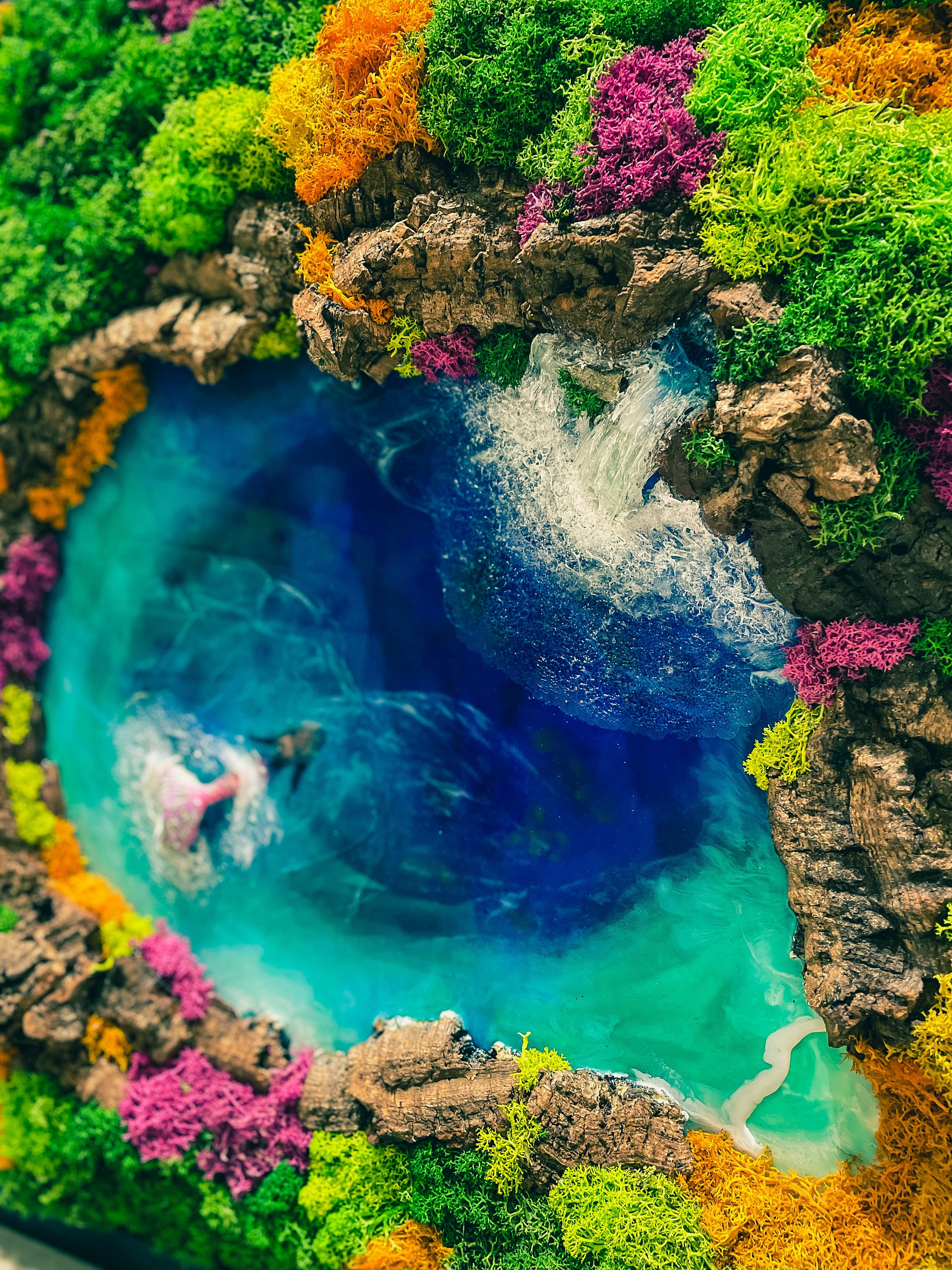 Moss Art Moss Wall Art Preserved Moss Wall Resin Seascape Etsy Canada