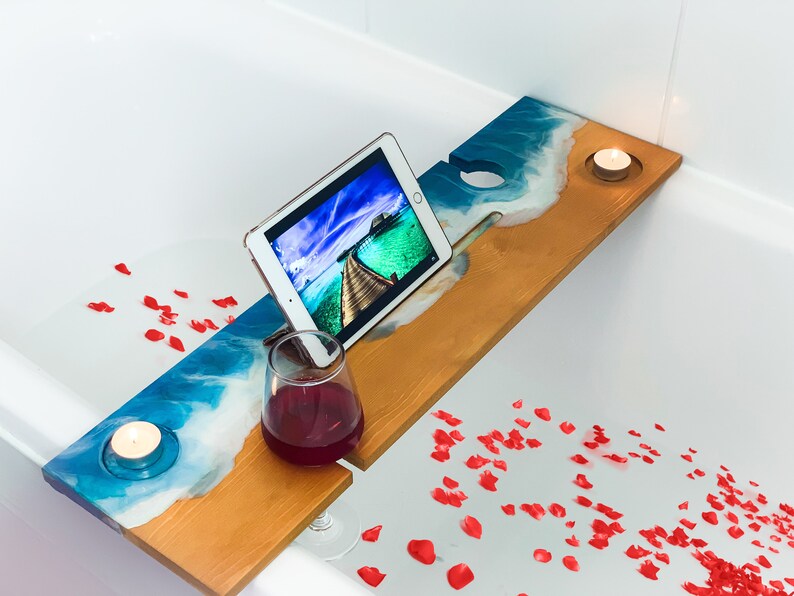 Bath Tray Wood Bathtub Tray Bath Shelf Wedding Gift Bath Etsy UK