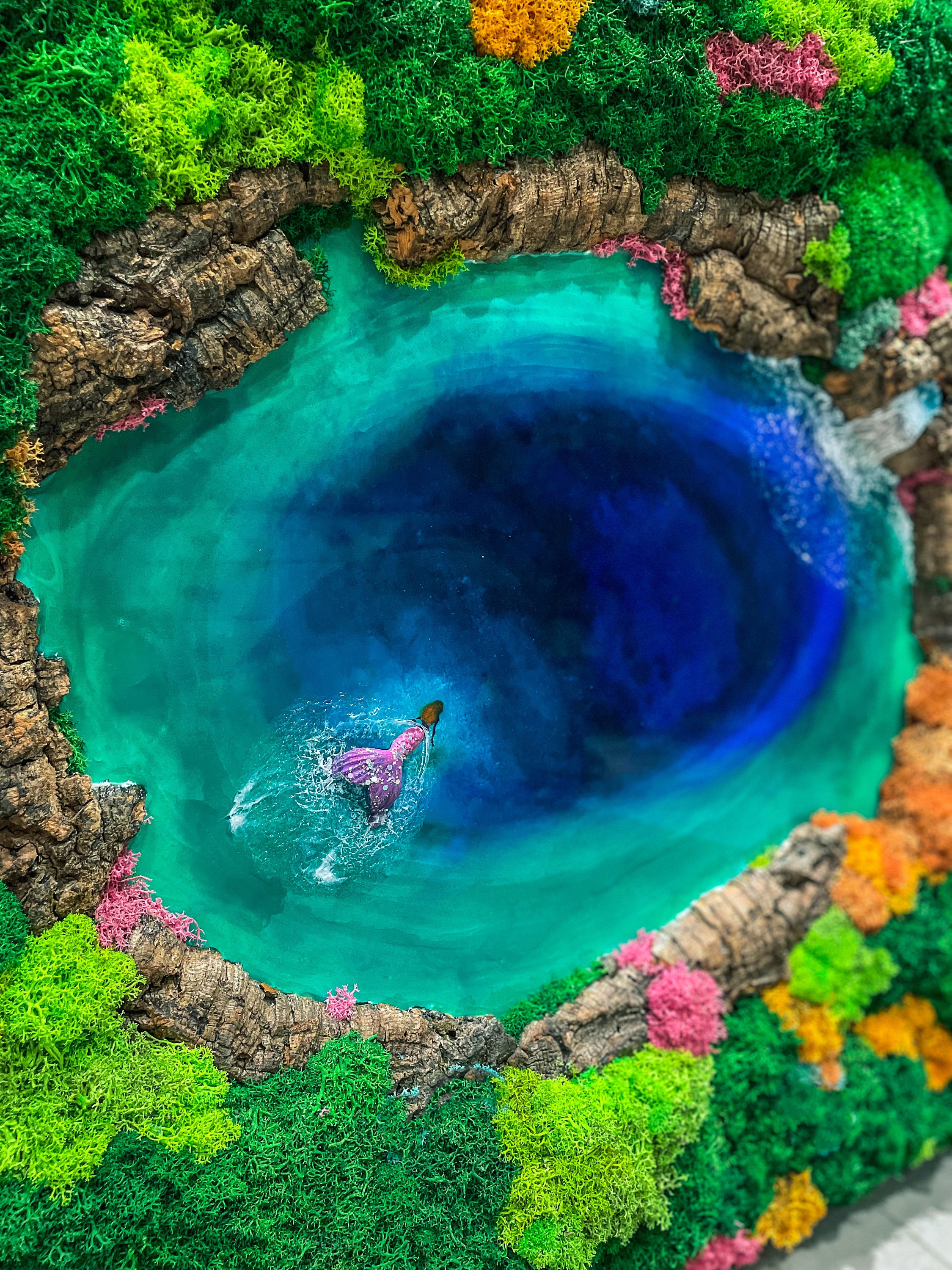 Moss Art Moss Wall Art Preserved Moss Wall Resin Seascape Etsy UK