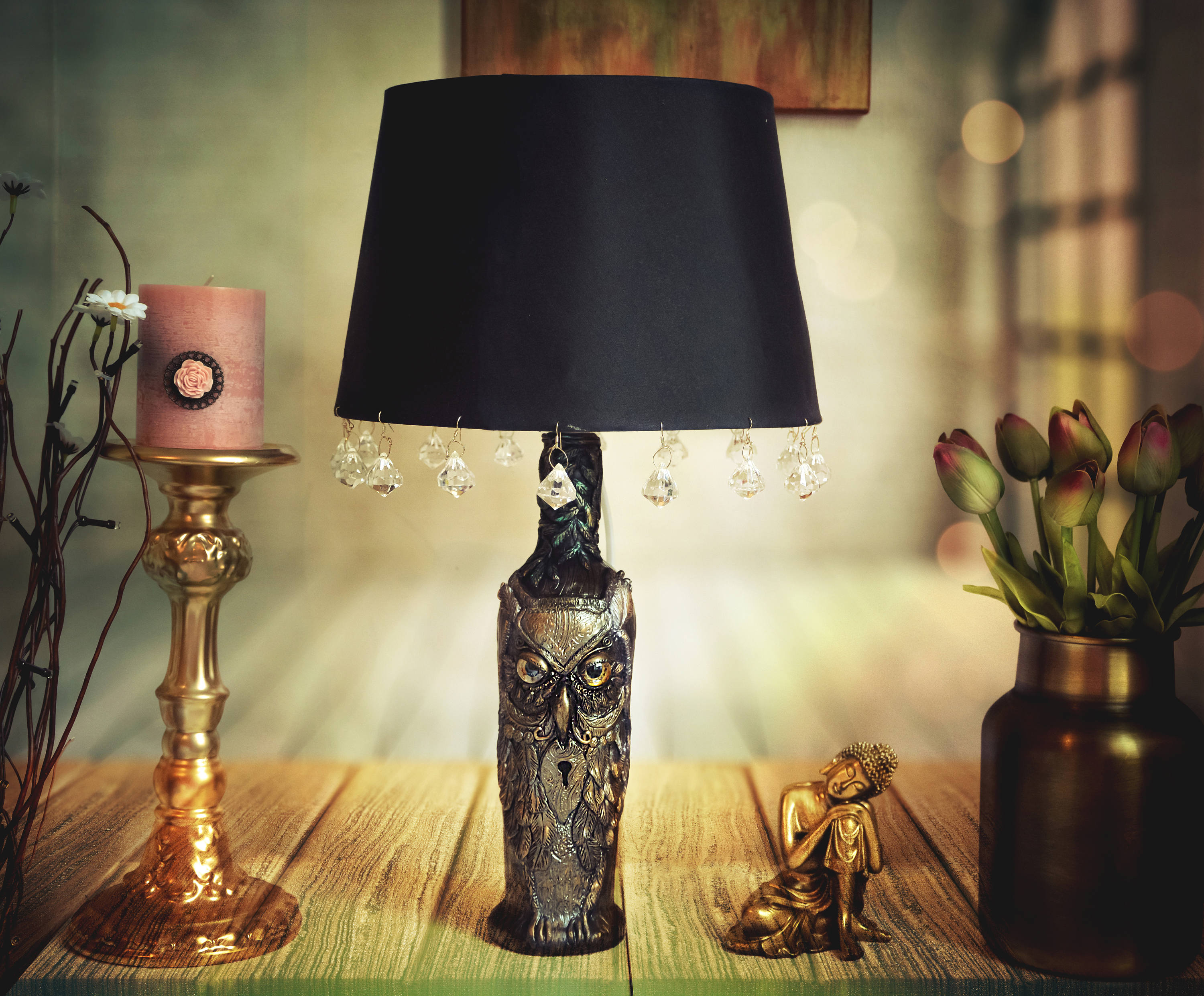Owl desk lamp deals